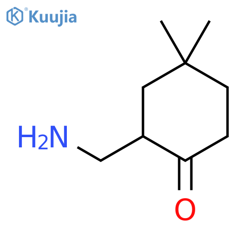 2-(Aminomethyl)-4,4-dimethylcyclohexan-1-one structure