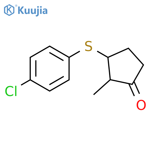 Cyclopentanone, 3-[(4-chlorophenyl)thio]-2-methyl- structure