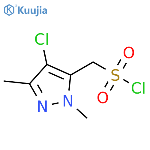 (4-chloro-1,3-dimethyl-1H-pyrazol-5-yl)methanesulfonyl chloride structure