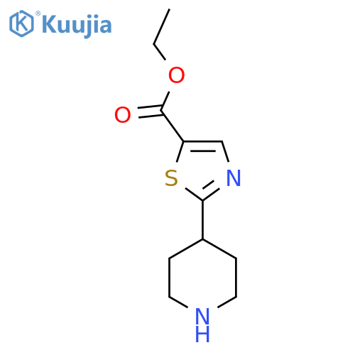 ethyl 2-(piperidin-4-yl)-1,3-thiazole-5-carboxylate structure