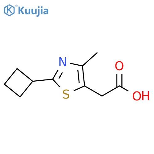 2-(2-cyclobutyl-4-methylthiazol-5-yl)acetic acid structure