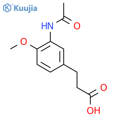 3-(3-Acetamido-4-methoxyphenyl)propanoic acid structure