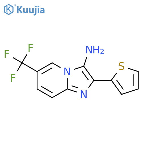 2-(thiophen-2-yl)-6-(trifluoromethyl)imidazo1,2-apyridin-3-amine structure