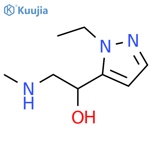 1-(1-ethyl-1H-pyrazol-5-yl)-2-(methylamino)ethan-1-ol structure