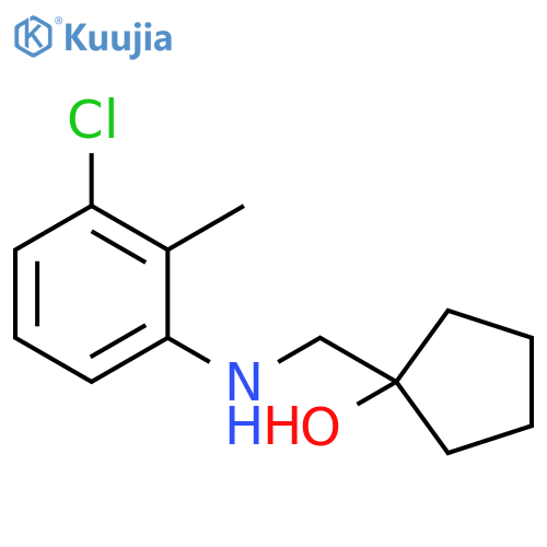 1-{(3-chloro-2-methylphenyl)aminomethyl}cyclopentan-1-ol structure