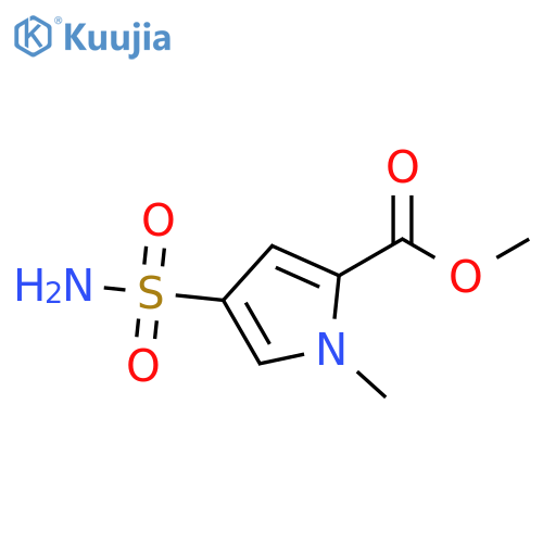 methyl 1-methyl-4-sulfamoyl-1H-pyrrole-2-carboxylate structure
