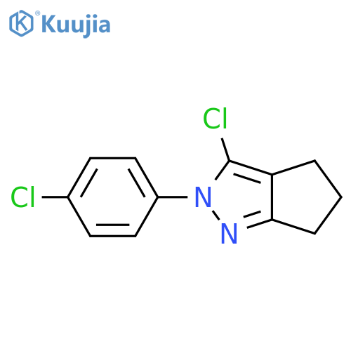 3-chloro-2-(4-chlorophenyl)-2H,4H,5H,6H-cyclopenta[c]pyrazole structure