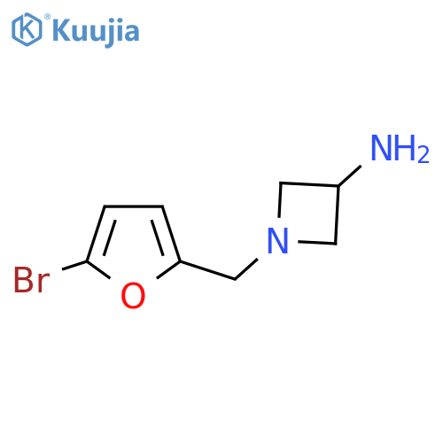 1-[(5-Bromofuran-2-yl)methyl]azetidin-3-amine structure