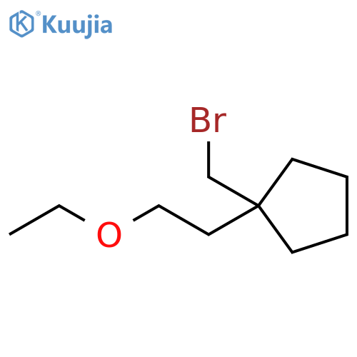 Cyclopentane, 1-(bromomethyl)-1-(2-ethoxyethyl)- structure