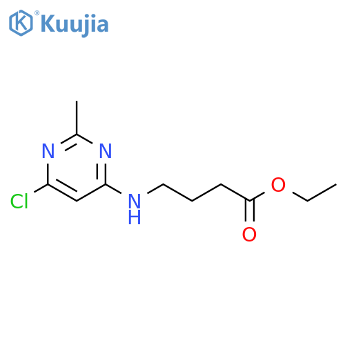 ethyl 4-((6-chloro-2-methylpyrimidin-4-yl)amino)butanoate structure