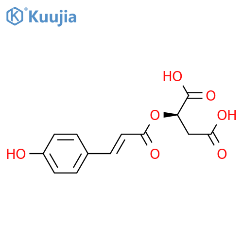 Butanedioic acid, [[3-(4-hydroxyphenyl)-1-oxo-2-propenyl]oxy]-, (R)- structure