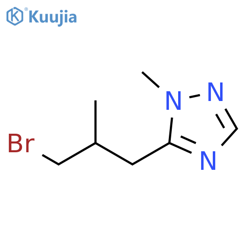 1H-1,2,4-Triazole, 5-(3-bromo-2-methylpropyl)-1-methyl- structure