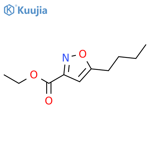 3-Isoxazolecarboxylic acid, 5-butyl-, ethyl ester structure