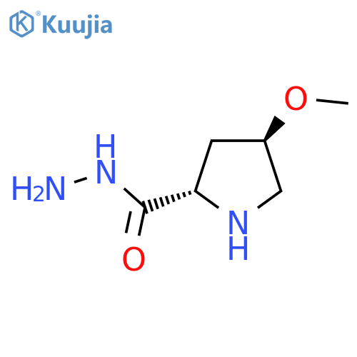 (2S,4R)-4-methoxypyrrolidine-2-carbohydrazide structure