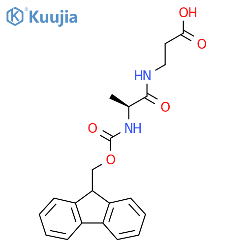 3-(2S)-2-({(9H-fluoren-9-yl)methoxycarbonyl}amino)propanamidopropanoic acid structure
