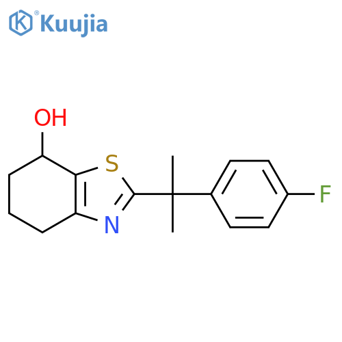 2-[2-(4-Fluorophenyl)propan-2-yl]-4,5,6,7-tetrahydro-1,3-benzothiazol-7-ol structure