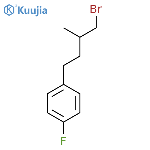 1-(4-bromo-3-methylbutyl)-4-fluorobenzene structure