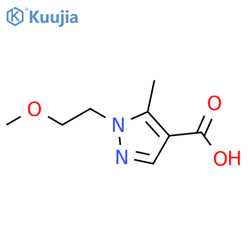 1-(2-methoxyethyl)-5-methyl-1H-pyrazole-4-carboxylic acid structure