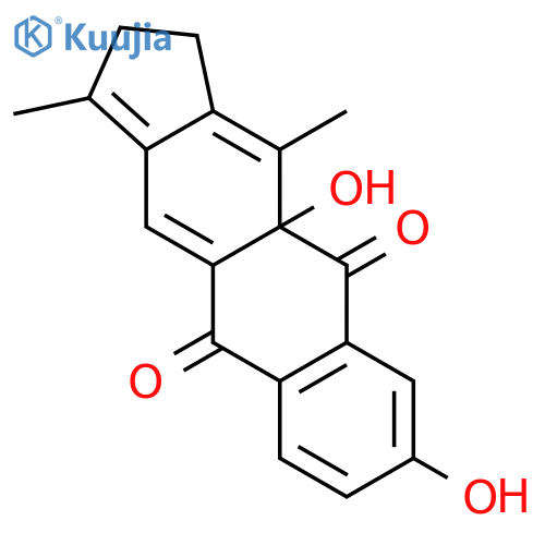 1H-Cyclopent[b]anthracene-5,10-dione,2,10a-dihydro-8,10a-dihydroxy-3,11-dimethyl- (9CI) structure