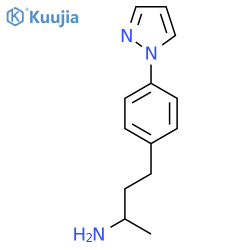 4-4-(1H-pyrazol-1-yl)phenylbutan-2-amine structure