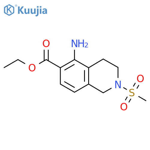 Ethyl 5-amino-2-methanesulfonyl-1,2,3,4-tetrahydroisoquinoline-6-carboxylate structure