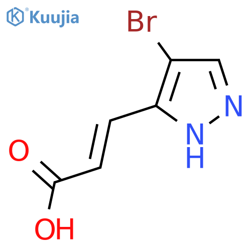 3-(4-bromo-1H-pyrazol-5-yl)prop-2-enoic acid structure