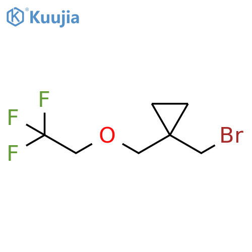 Cyclopropane, 1-(bromomethyl)-1-[(2,2,2-trifluoroethoxy)methyl]- structure