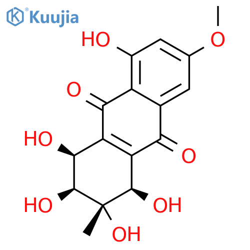 9,10-Anthracenedione,1,2,3,4-tetrahydro-1,2,3,4,5-pentahydroxy-7-methoxy-2-methyl-, (1R,2S,3S,4S)- structure