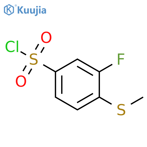 3-FLUORO-4-(METHYLSULFANYL)BENZENE-1-SULFONYL CHLORIDE structure