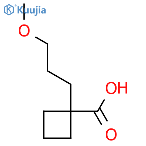1-(3-Methoxypropyl)cyclobutane-1-carboxylic acid structure