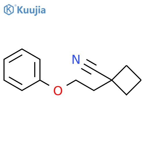 1-(2-phenoxyethyl)cyclobutane-1-carbonitrile structure