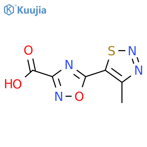 5-(4-Methyl-1,2,3-thiadiazol-5-yl)-1,2,4-oxadiazole-3-carboxylic acid structure