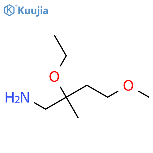 2-ethoxy-4-methoxy-2-methylbutan-1-amine structure