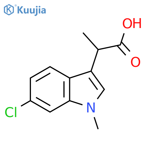 2-(6-chloro-1-methyl-1H-indol-3-yl)propanoic acid structure