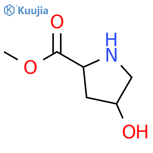 (2S,4R)-methyl 4-hydroxypyrrolidine-2-carboxylate structure