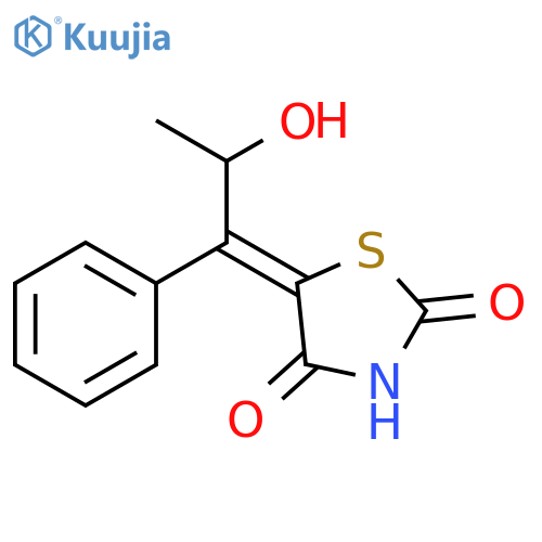 2,4-Thiazolidinedione, 5-(2-hydroxy-1-phenylpropylidene)-, (Z)- structure