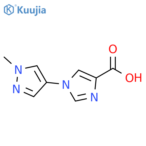 1-(1-methyl-1H-pyrazol-4-yl)-1H-imidazole-4-carboxylic acid structure