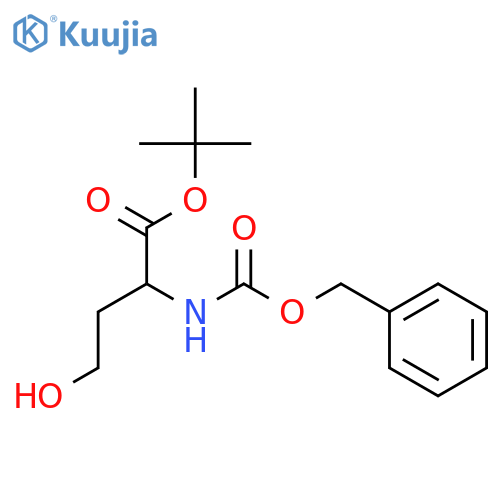 Tert-butyl 4-hydroxy-2-(phenylmethoxycarbonylamino)butanoate structure