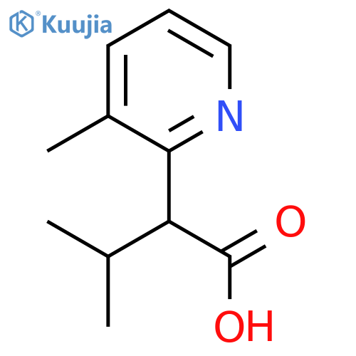 3-methyl-2-(3-methylpyridin-2-yl)butanoic acid structure
