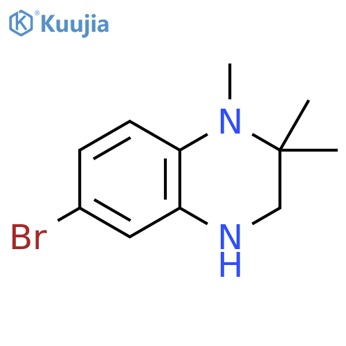 6-bromo-1,2,2-trimethyl-1,2,3,4-tetrahydroquinoxaline structure