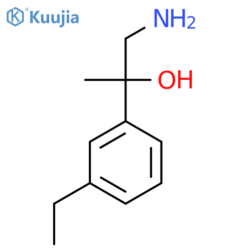 1-amino-2-(3-ethylphenyl)propan-2-ol structure