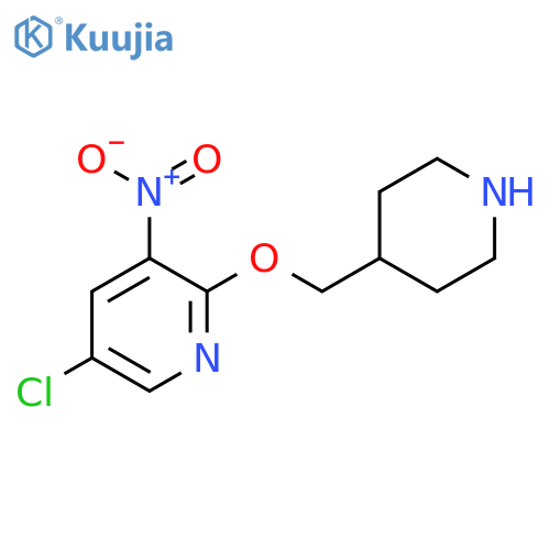5-Chloro-3-nitro-2-[(piperidin-4-yl)methoxy]pyridine structure