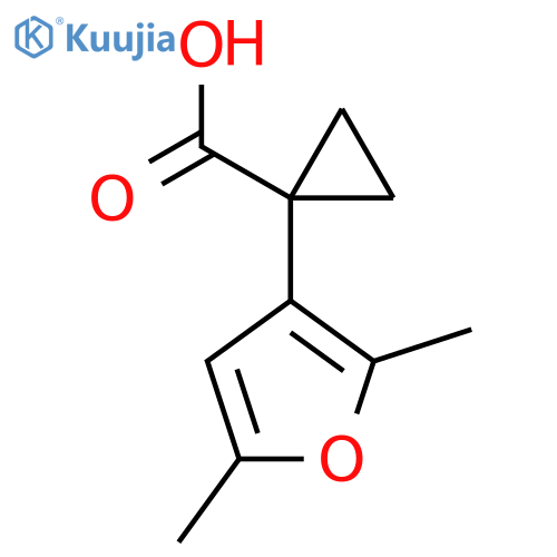 1-(2,5-dimethylfuran-3-yl)cyclopropane-1-carboxylic acid structure