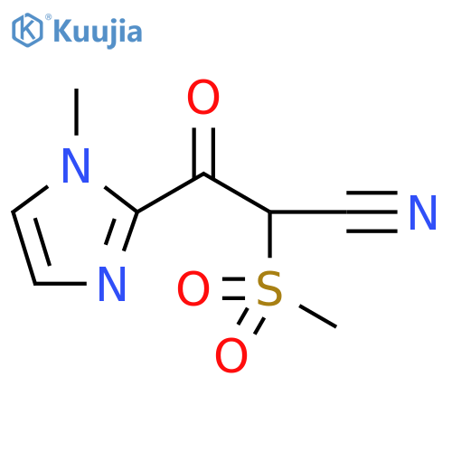 2-methanesulfonyl-3-(1-methyl-1H-imidazol-2-yl)-3-oxopropanenitrile structure