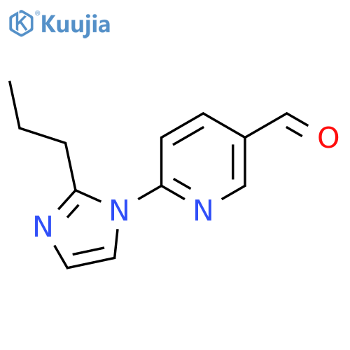 6-(2-propyl-1H-imidazol-1-yl)pyridine-3-carbaldehyde structure