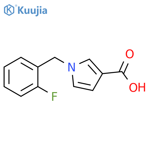 1-[(2-fluorophenyl)methyl]-1H-pyrrole-3-carboxylic acid structure