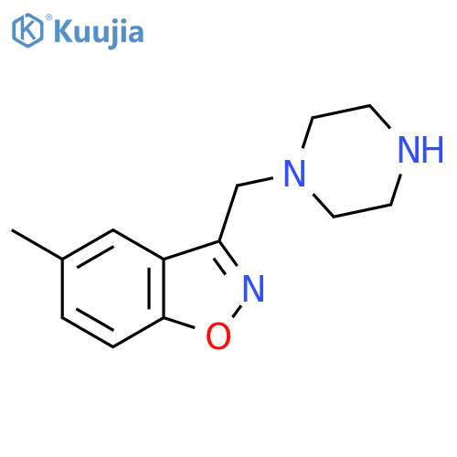 5-methyl-3-(piperazin-1-ylmethyl)benzo[d]isoxazole structure