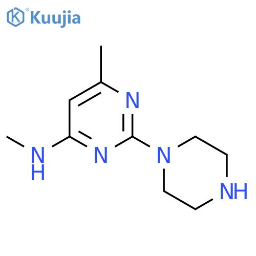 N,6-dimethyl-2-(piperazin-1-yl)pyrimidin-4-amine structure
