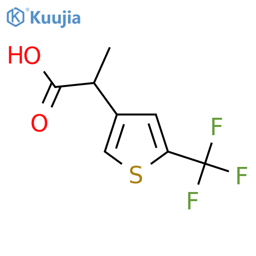 2-5-(trifluoromethyl)thiophen-3-ylpropanoic acid structure