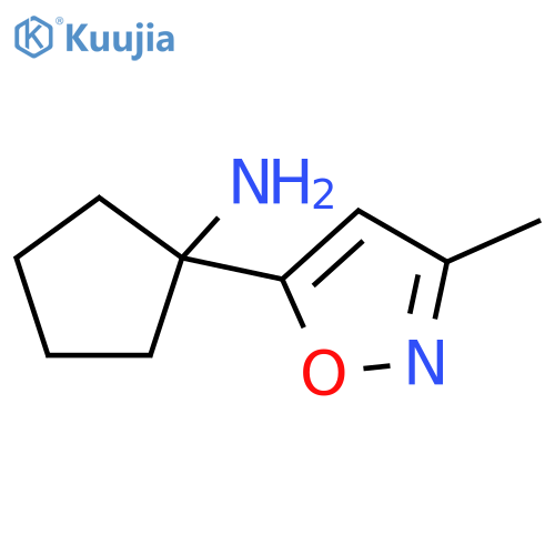 1-(3-methyl-1,2-oxazol-5-yl)cyclopentan-1-amine structure